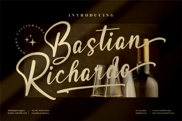Bastian Richardo: A Script Font with a Relaxed Luxury