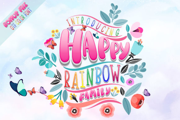 Happy Rainbow Family: A Trio Font for Joyful Creations