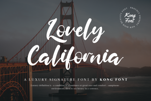 Lovely California: A Script Font for Modern Creatives