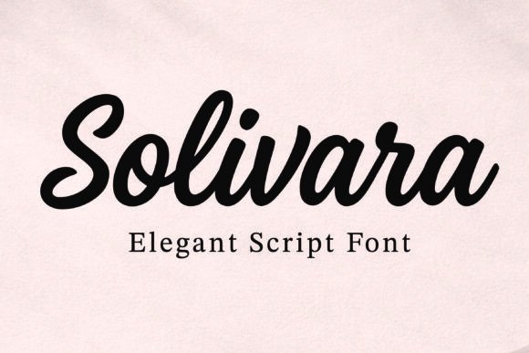 Solivara: A Modern Script Font for Effortless Elegance